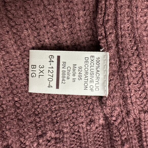 Boulder Creek Trading Company Mens‎ Sweater Size 3XL Big Maroon Elbow Patches - Picture 4 of 8